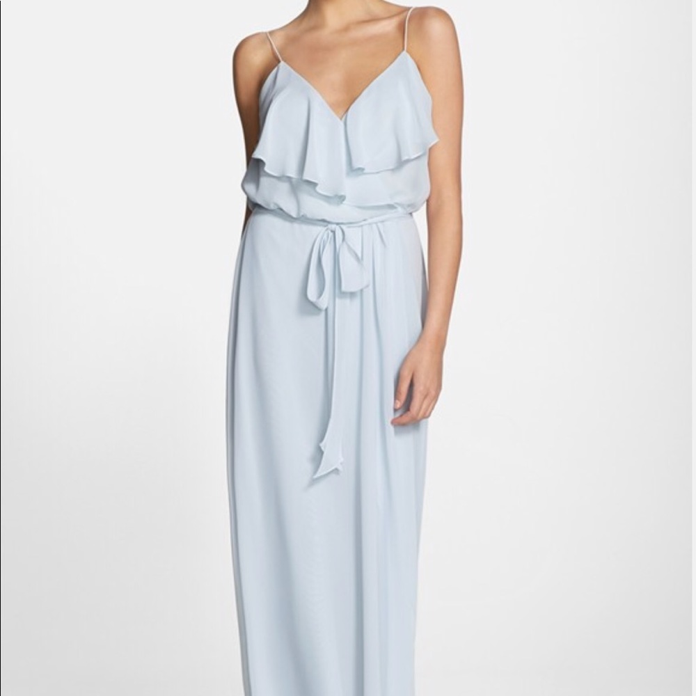 Amsale Nouvelle V-Neck Dress
